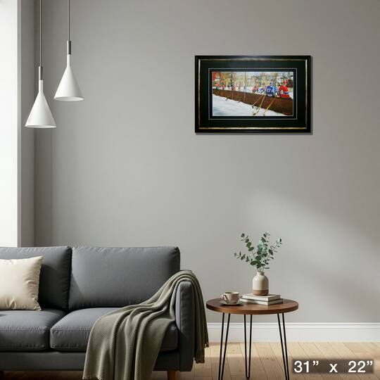 Pick Up Game Framed Print By Michel Lapensee 31" x 22"